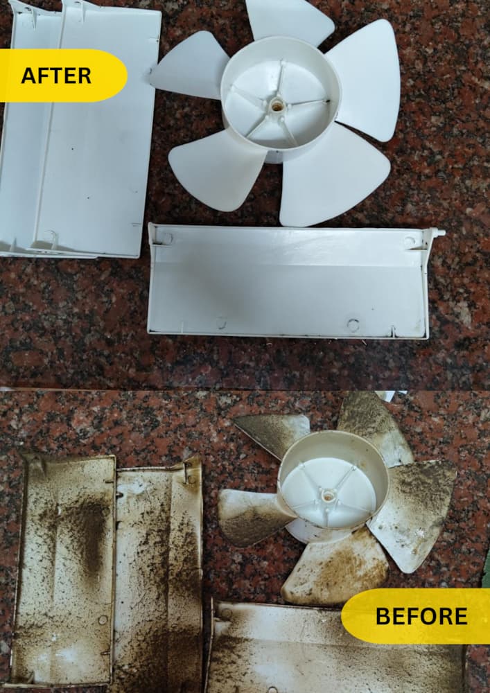 Kitchen Exhaust Fan Before and After