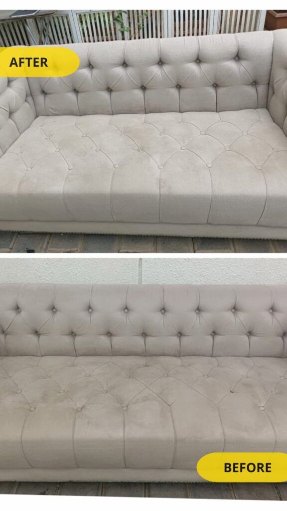 Sofa Before and After By Clean Fanatics