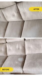 Sofa Before and After By Clean Fanatics