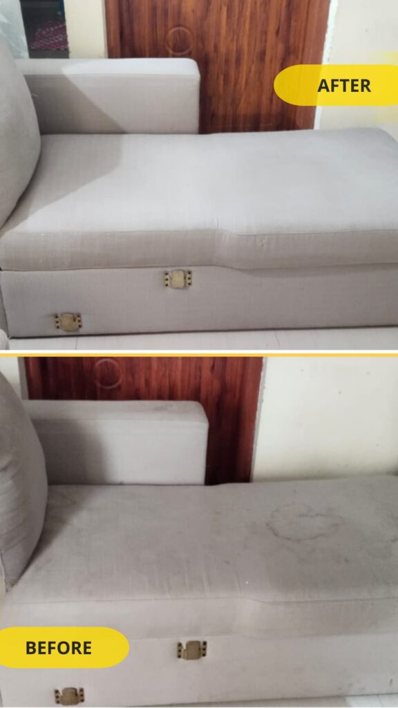 Sofa Before and After By Clean Fanatics