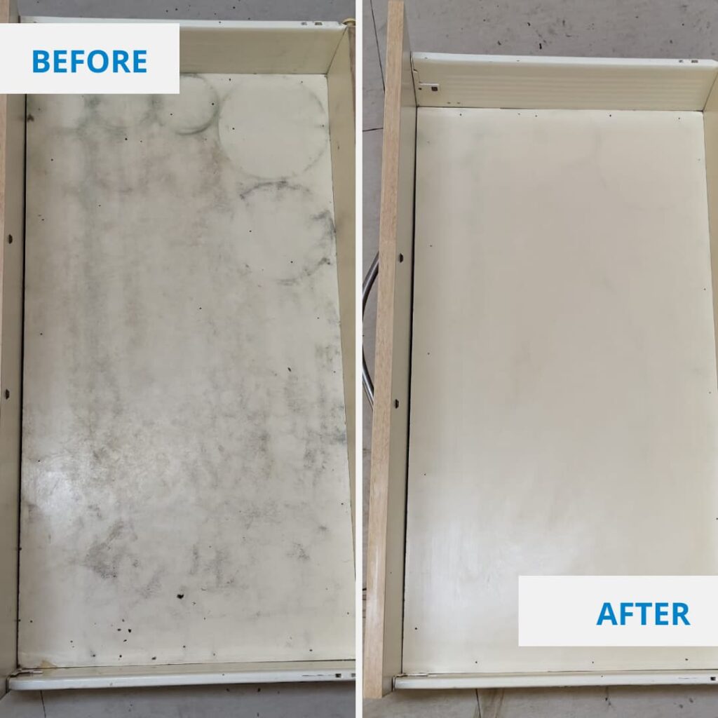 Cupboard Drawers Before and After - Clean Fanatics