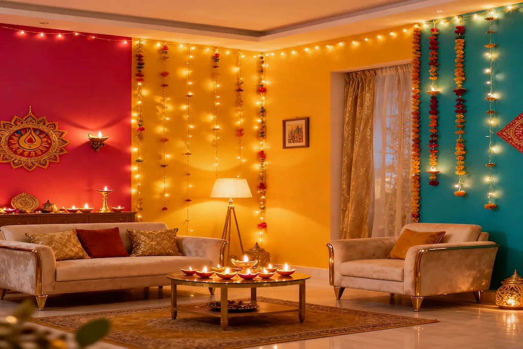 Top 10 Two-wall Color Combinations to Brighten Your Home This Diwali