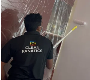 Clean Fanatics technician working on paint