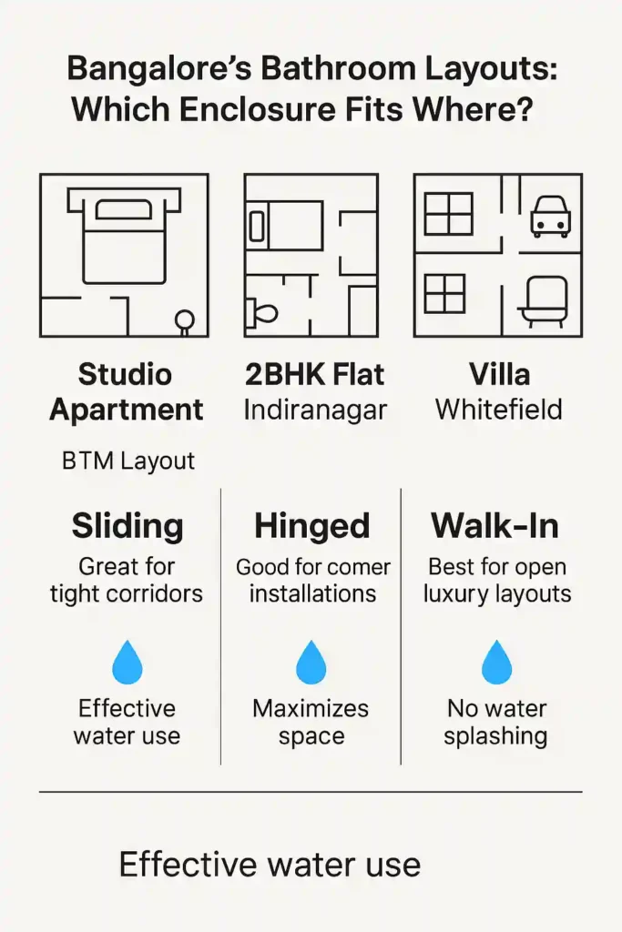 Shower Enclosures: The Game-Changing Solution for Modern Bangalore Bathrooms which shower enclosure fits where
