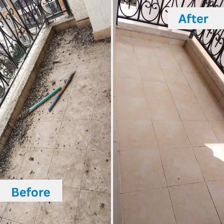 Clean Fanatics - Book Professional Cleaning Services Bangalore Professional Cleaning Services before and after balcony cleaning