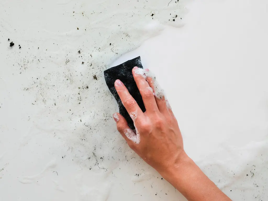 cleaning the surface