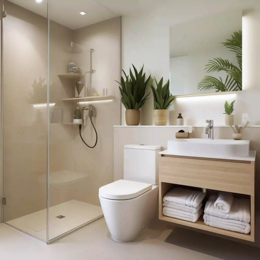 Shower Enclosures shower enclosure Modern bathroom with glass shower enclosure by Clean Fanatics